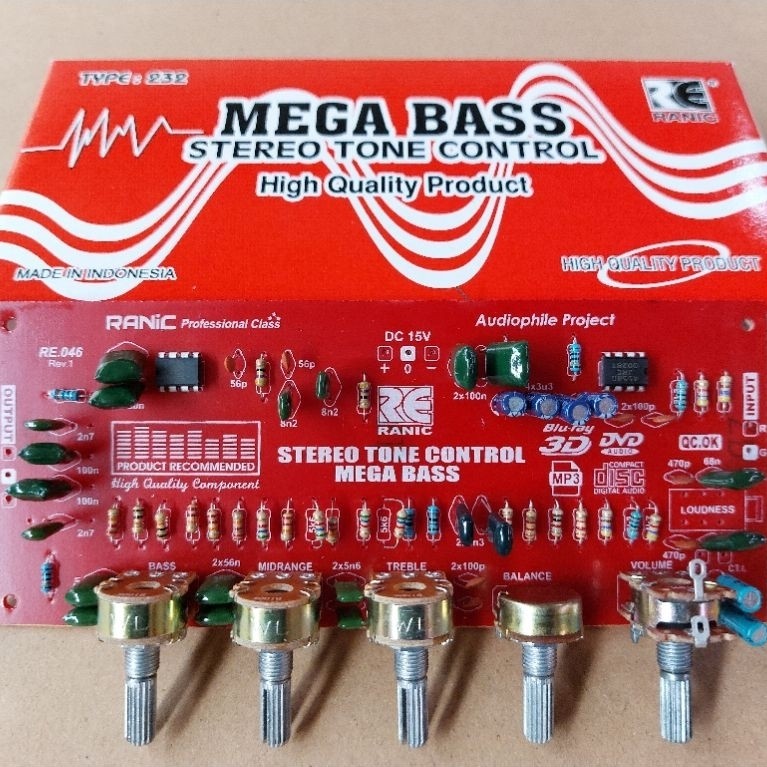 Kit Tone Control Stereo Megabass 2x4558 232