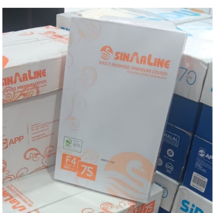 SINARLINE KERTAS HVS 1 DUS 5 RIM F4 / SINAR LINE F4 1 BOX / HVS SINARLINE / SNL / HVS SINARLINE 5 RI