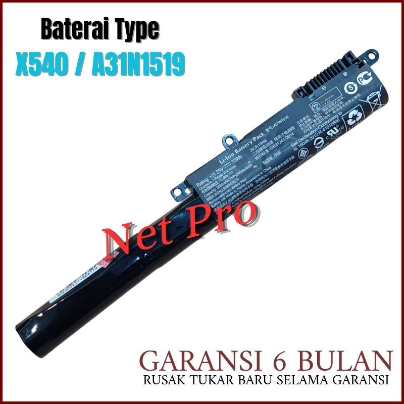 Baterai Asus X540 X540Y X540L X540LA X540LJ X540SA X540S -NPRO