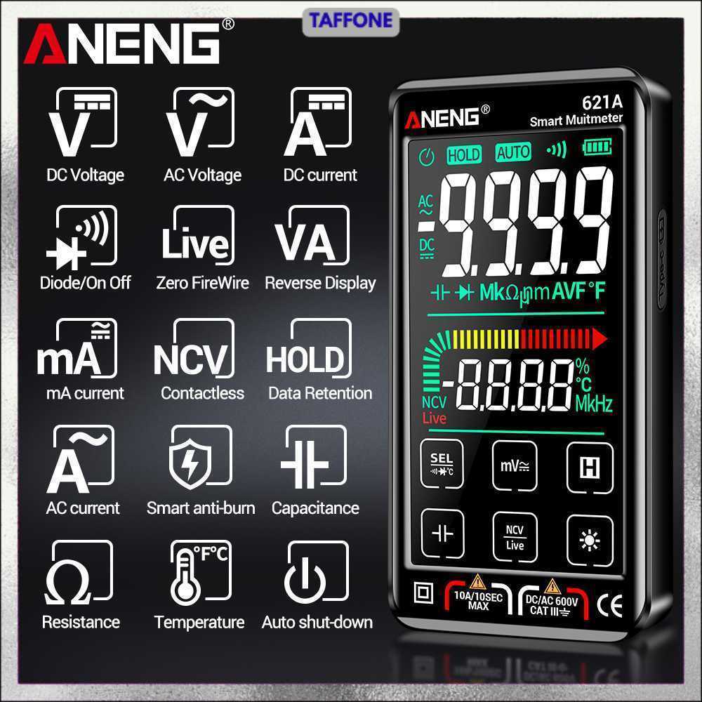 ANENG Smart Digital Multimeter Tester Transistor Touch Screen - 621A