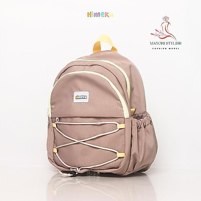 himeku tamago medium backpack - tas sekolah sedang - ransel kanvas wanita