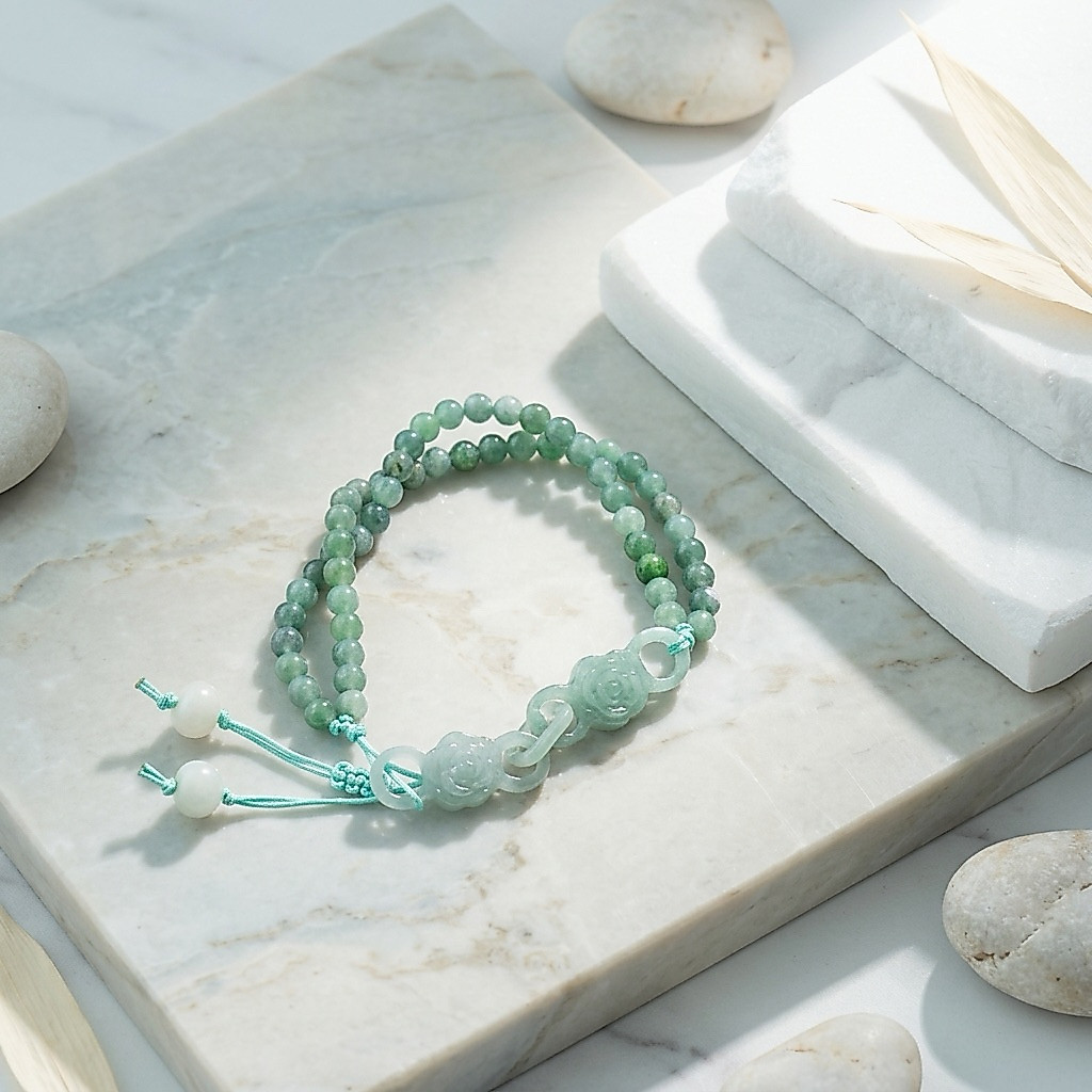gelang giok interlock bunga | giok interlock | gelang giok bunga