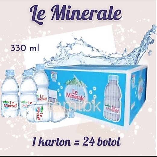 (PER DUS isi 24) Le Minerale Lemineral 330 ML Mini Air Mineral Botol Kecil