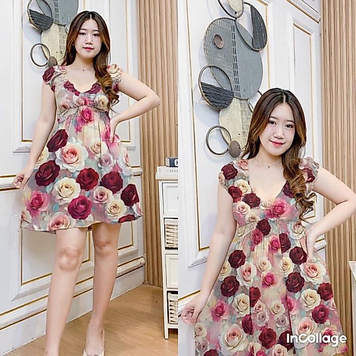 Premium Lindy Daster Bali Motif/Mini Dres Sexy Bahan Adem Original