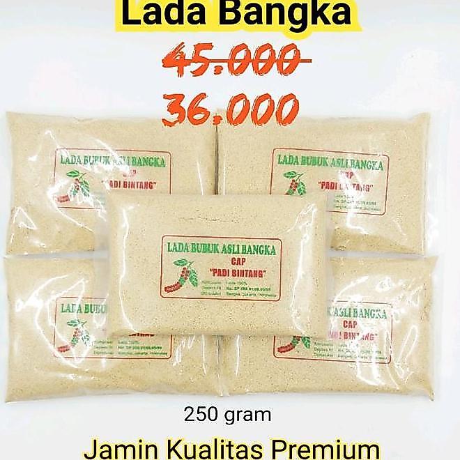 Lada Bubuk Bangka 250 Gram. Lada Putih Bangka. Merica Bangka