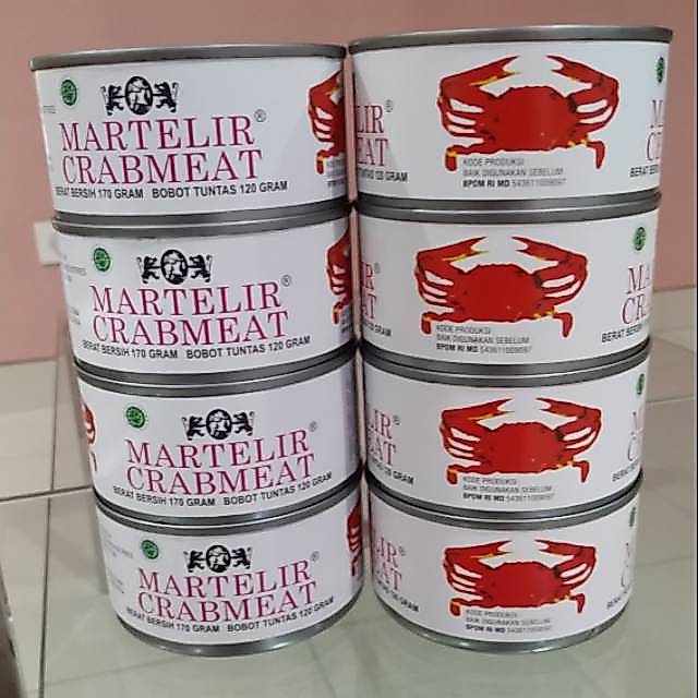MARTELIR crabmeat daging kepiting rajungan kaleng TERLARIS