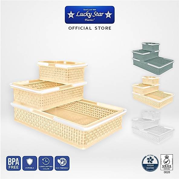 Lucky Star - HANAMI MULTIFUNCTION BASKET A/CR/P / KERANJANG PENYIMPANAN /KERANJANG SERBAGUNA