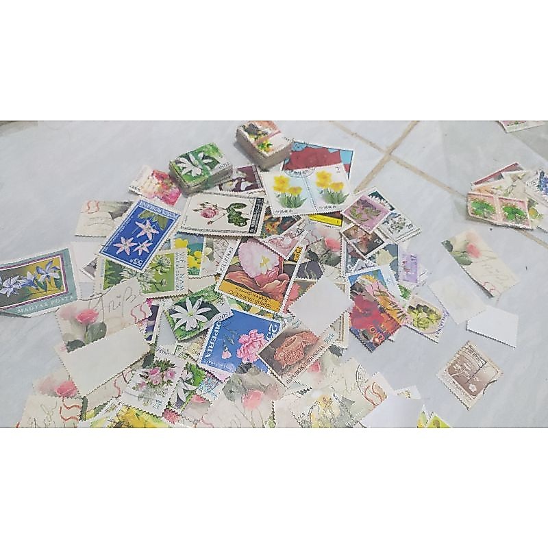 Perangko lama gambar Bunga