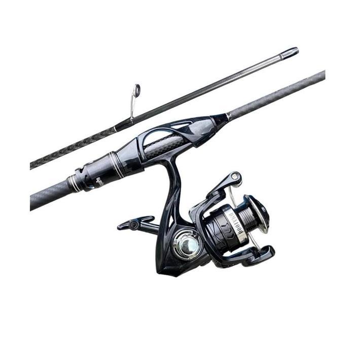 Pusat Alat Pancing - 1 Set Joran Pancing Spinning & Casting 1.65M 1.80M Gagang Karbon Joran Casting 