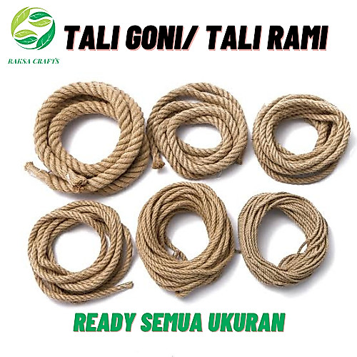 Tali goni 8mm 10mm 12mm 14mm / tali garukan kucing / tali rami / Tali Tambang Karung Goni / Tali Ser