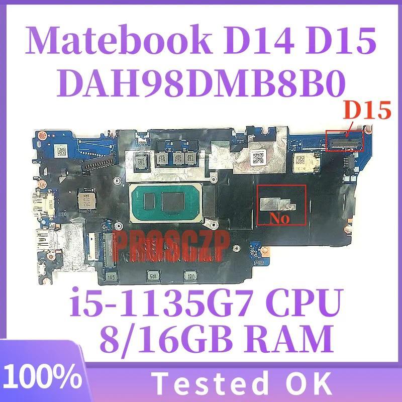 DAH98DMB8B0 For Huawei BoD-W9 BOB-WAH9 Matebook D14 D15 Laptop Motherboard with i5-1135G7/I7-1165G7 