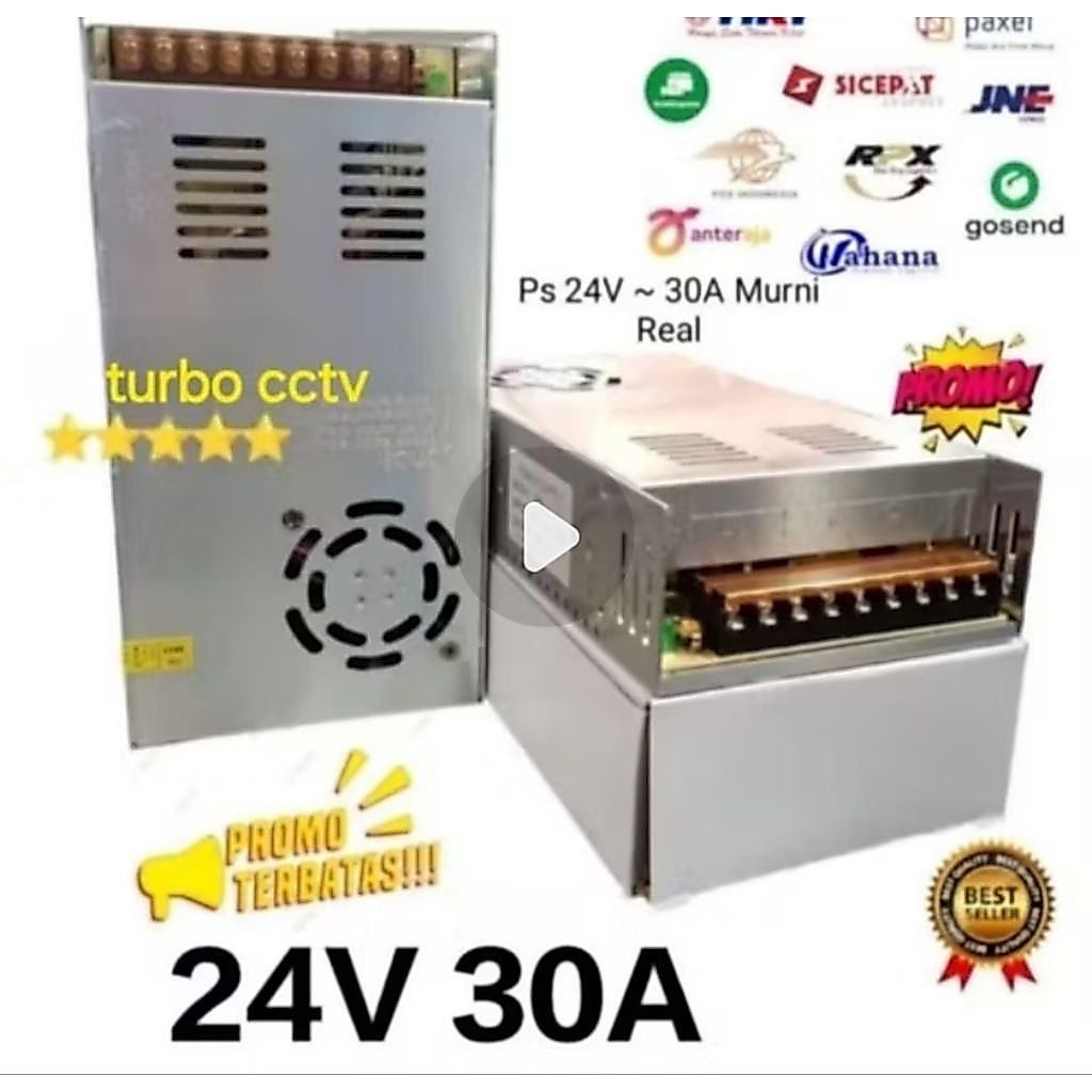 Power Supply Adaptor 24V 30A / Trafo PSU 24 Volt 30 Ampere