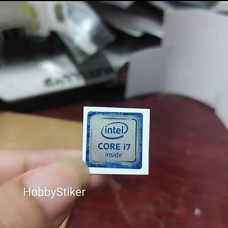 Stiker core i7 custom untuk notebook laptop pc
