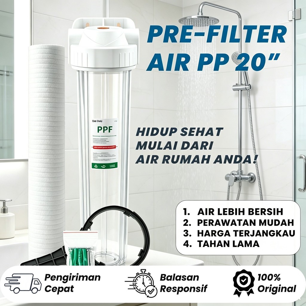 Housing Filter 20 Inch Biru / Transparan