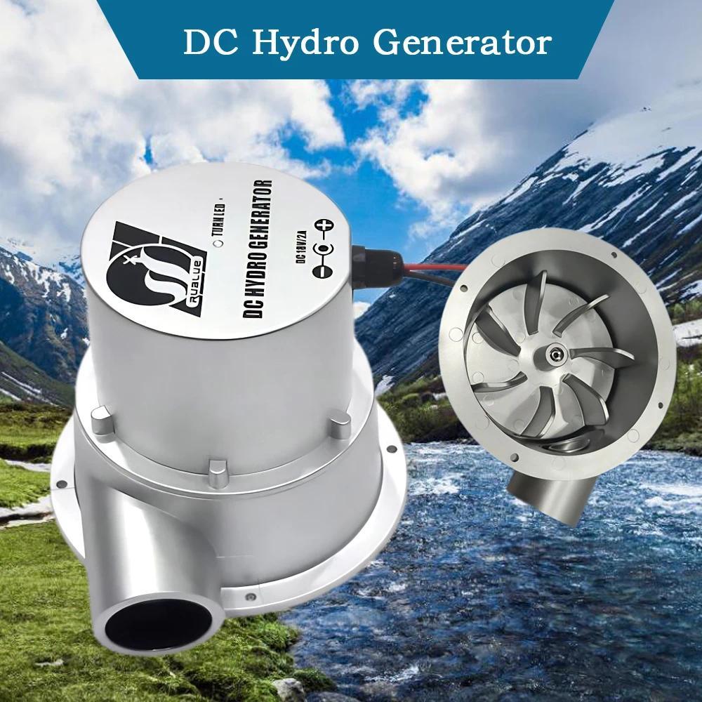 Hydraulic Generator 500W 1000W 18V Water Turbine Outdoor Household Small Hydroelectric Generator DC 