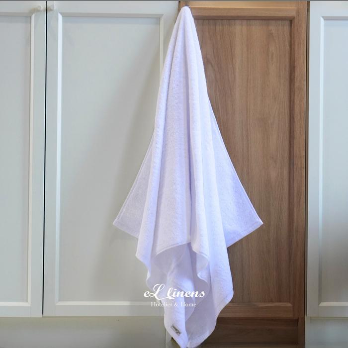 Handuk Hotel Besar / Medium Towel 100% Cotton ukuran 85cm x 150cm - White