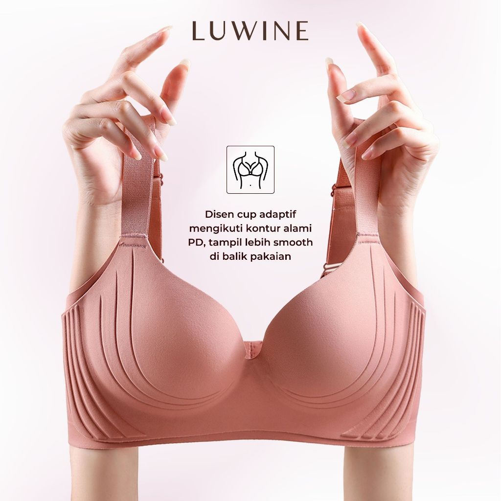 LUWINE Bra Jumbo Big Size BH Wanita Ada Sensasi Pijat Nyaman Dipakai Seharian Tidak Gerah Elastis 39
