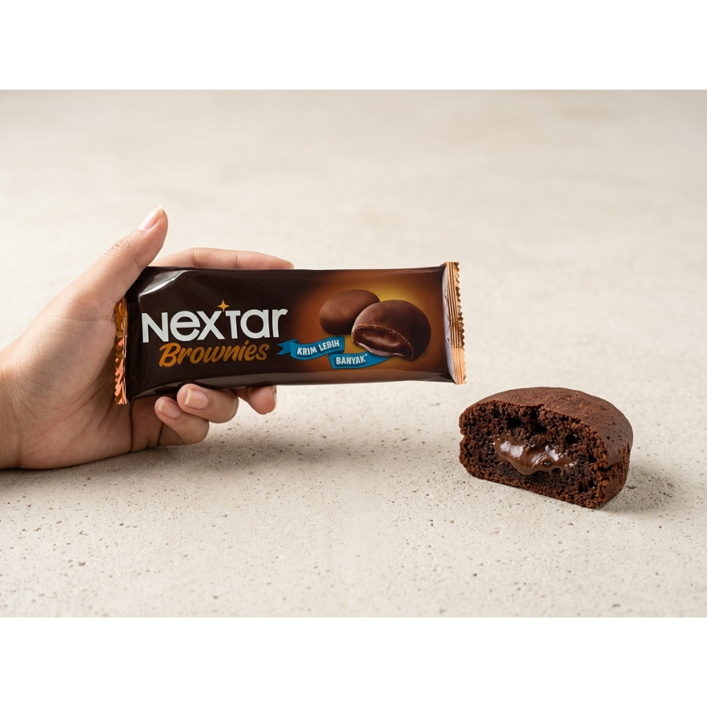 Nabati Nextar Lembut coklat 27 gram Biskuit kue 2000an Nastar Cookies Krimero star Brownies Strawber