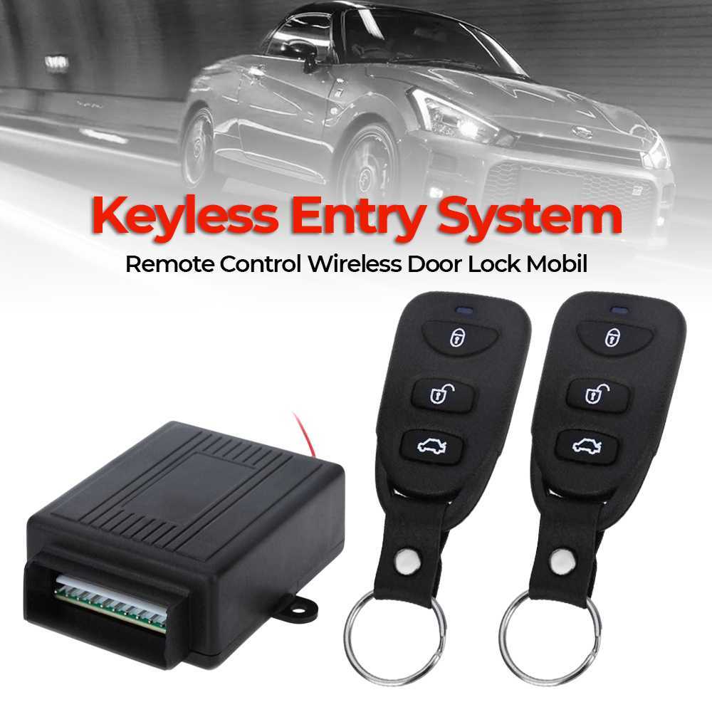 NEWPIONEER Remote Mobil Universal Set Keyless Entry System Kunci Pintu Mobil Otomatis Central Lock W