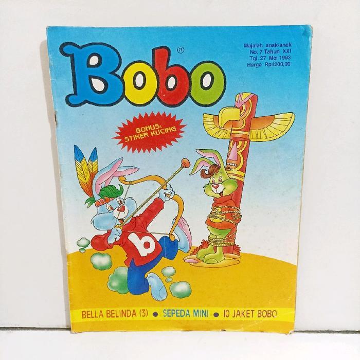 Bobo Majalah Anak-anak Edisi 7 Tahun XXI Tgl 7 Mei 1993:  Bella Belinda 3 sepeda mini 10 jaket bobo
