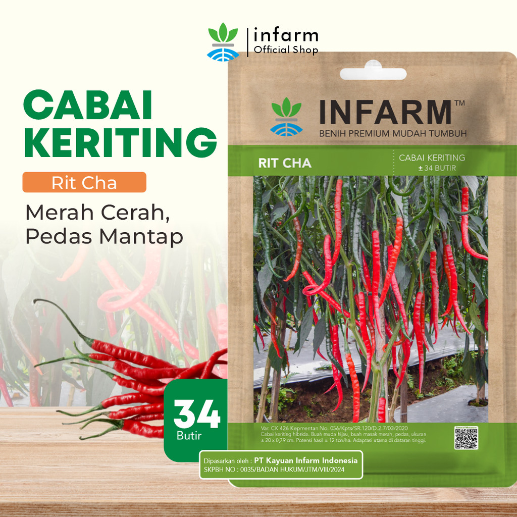 INFARM - Benih Cabai Keriting Ritcha, Benih Unggul Cabe Keriting Hibrida Bibit Super Cabe Pedas