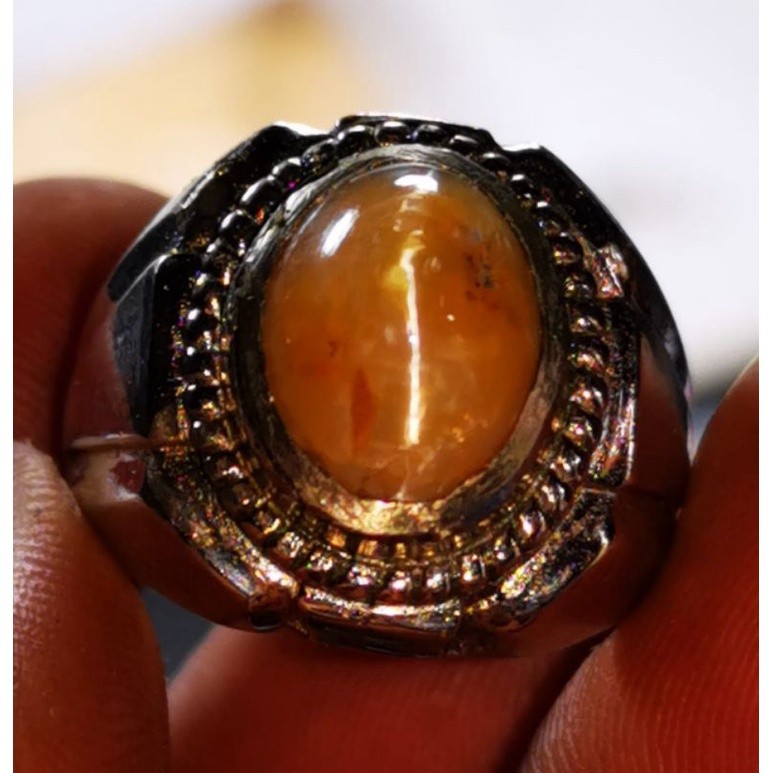 Batu permata natural oval cat eye