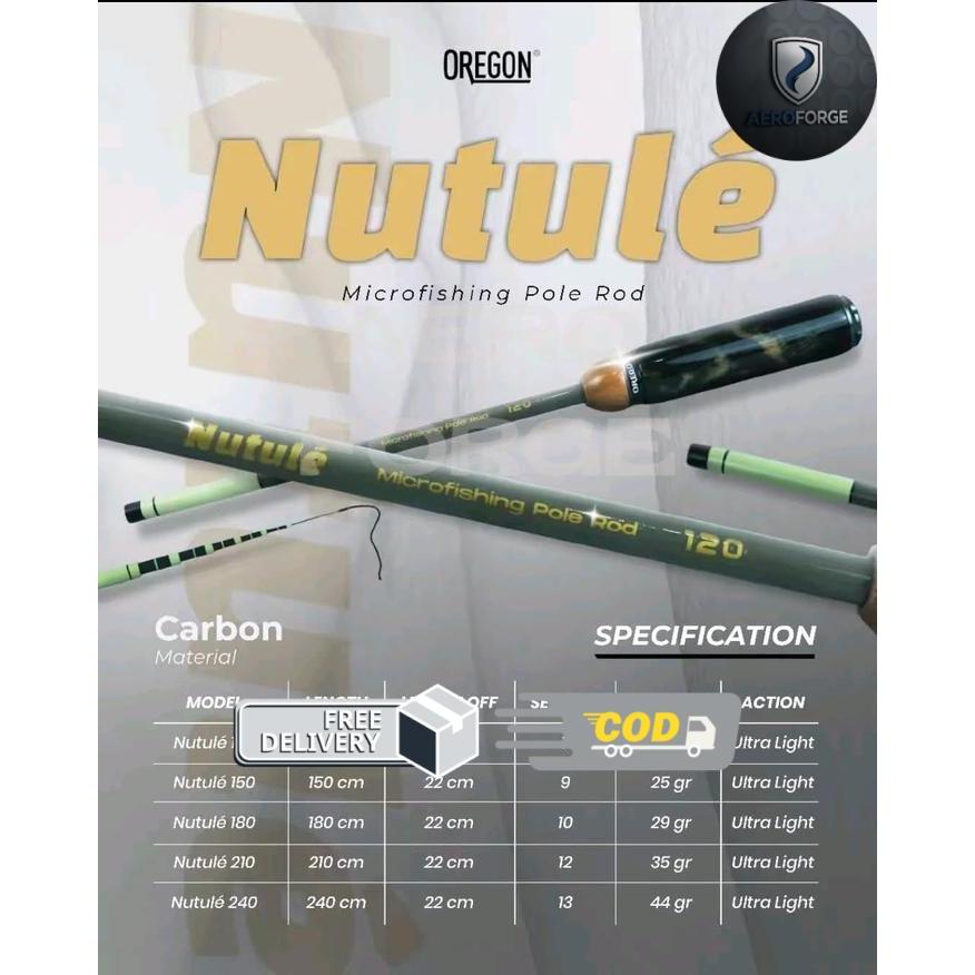 Joran Tegek Oregon Nutule Microfoshing 120cm 150cm 180cm 210cm 240cm - 120cm
