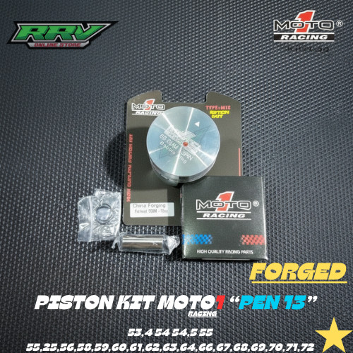 Seher Kit Moto1 Pen 13 Forged Ukuran 53.4/53.5/54/54.5/55/55.25/58/58.5/61/66/68/69/70/71/72 Piston 