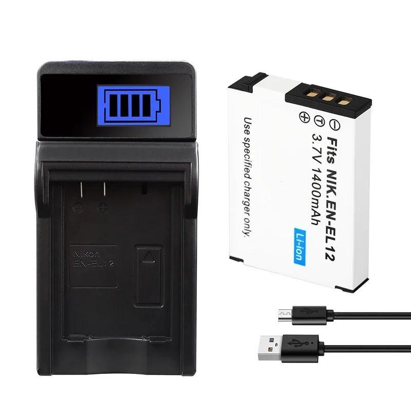 1400mAh Battery EN-EL12 for Nikon CoolPix S610 610c S630 S710 S1000pj P300 310 S6200 S6300 S9400 S95