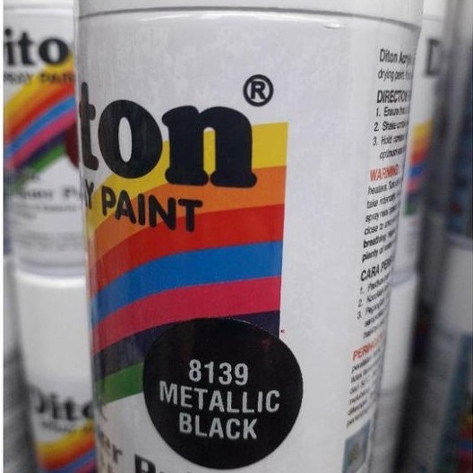 pilok pilox diton hitam doff dop dof hitam metalik hi temp tahan panas grey abu putih pernis clear C