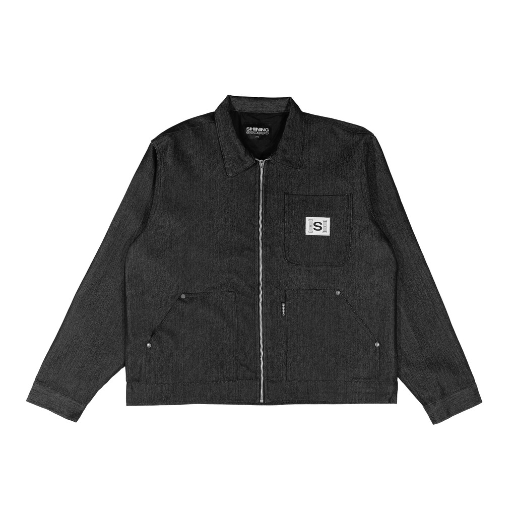 Shining Bright Chore Denim Jacket - Black