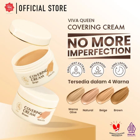 (2 Pcs)Viva Covering Cream 22gr - Foundation Bertekstur Cream Padat
