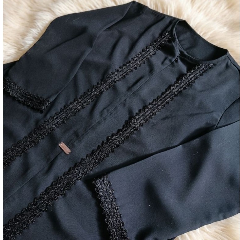 Abaya turkey renda untuk anak