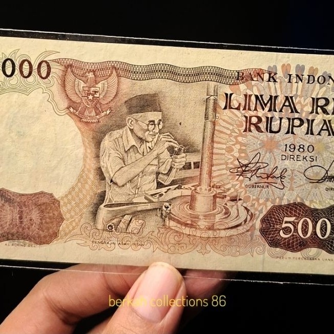 uang kuno 5000 asah intan tahun 1980