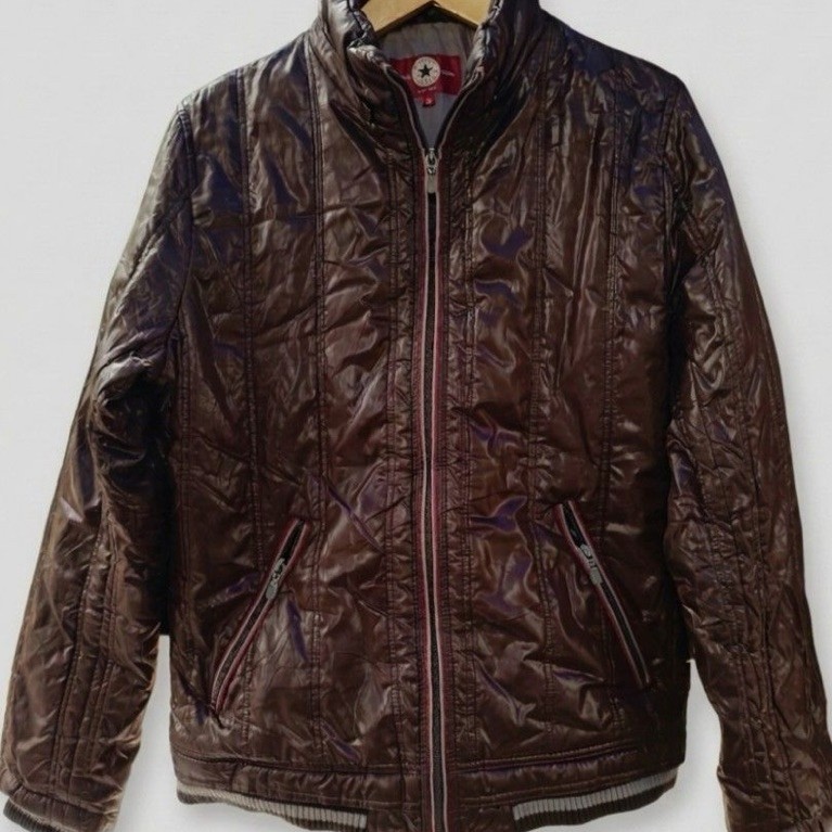 Converse Y2K Bulu Angsa Gelembung Jacket Brown