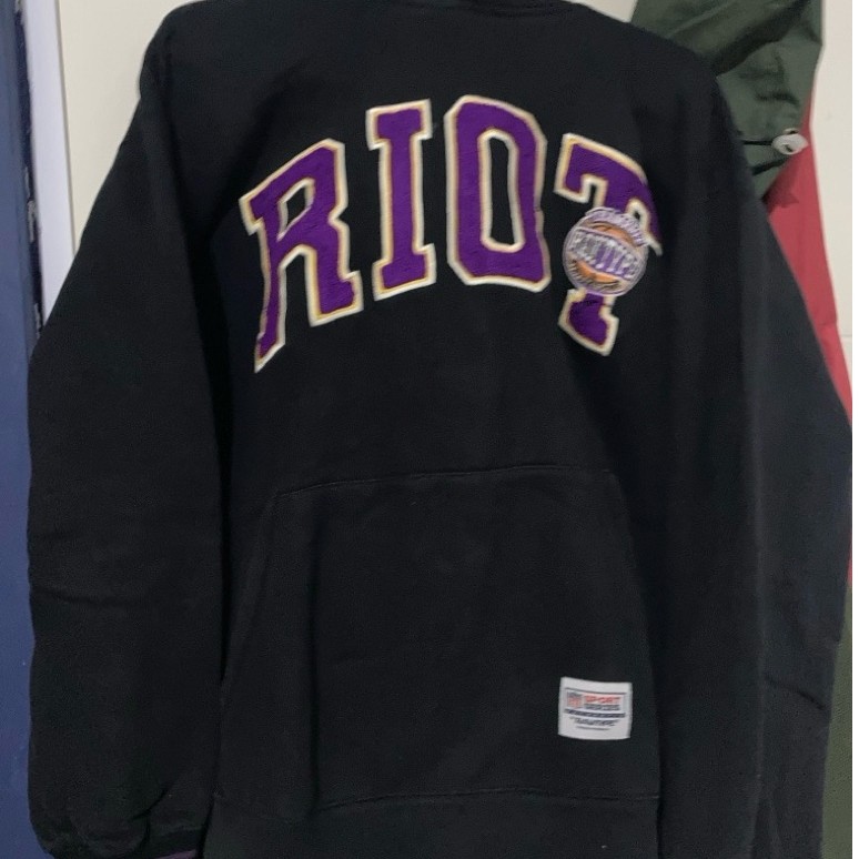 raw type riot hoodie