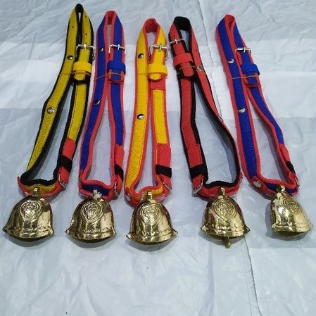 Kalung Sapi Kecil + Lonceng Bahan Nylon Webbing