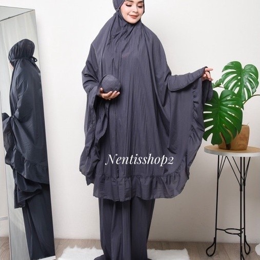 Mukena Travel Mini Parasut Korea Premium Mukena Traveling Sajadah Kecil