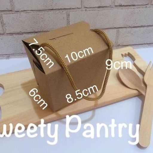 food pail brown/kraft ; rice box ; kotak makanan / kotak nasi size S