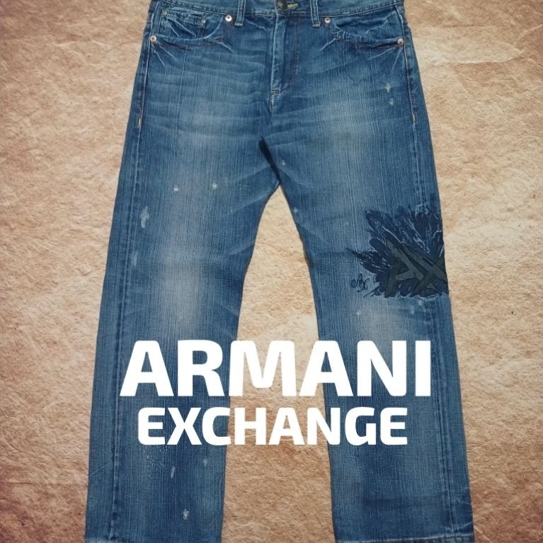 Celana jeans pria ARMANI EXCHANGE model reguler bekas pakai