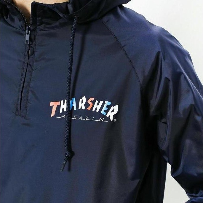TERLARIS!! COACH JACKET THRASHER LOGO