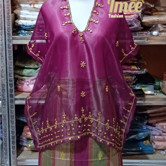 05 Baju bodo modern organza payet
