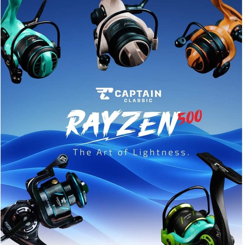 Reel Pancing CAPTAIN RAYZEN 500 Mini (3+1 Bearing) UL Power Handle Murah
