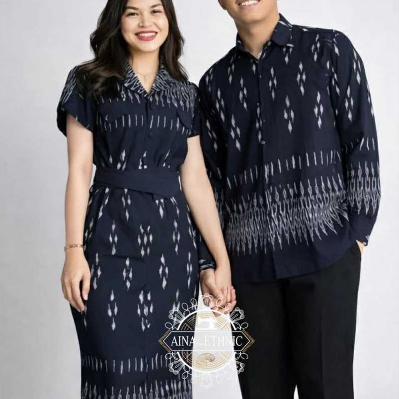 COUPLE STELLA DRESS TENUN PREMIUM, BAJU COUPLE PASANGAN KONDANGAN, DRESS KEMEJA COUPLE PASANGAN,  DR