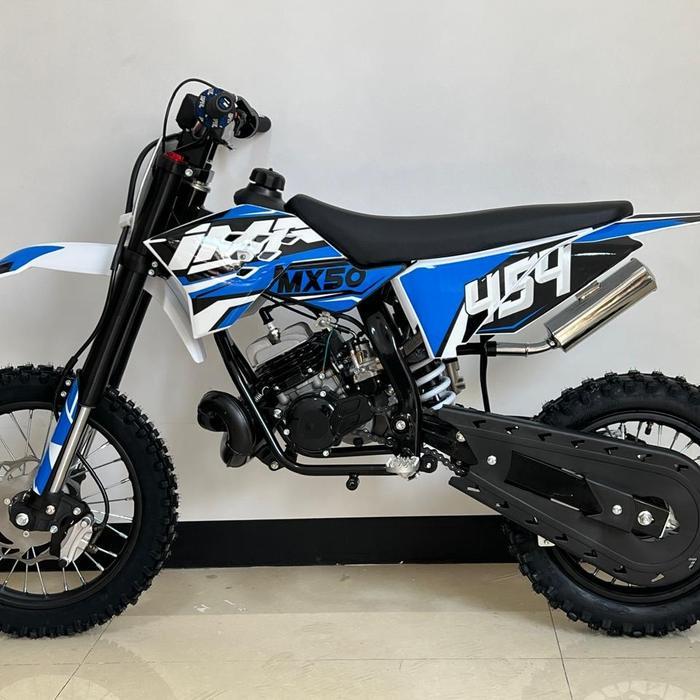 MOTOR MINI TRAIL PC 50 454 SE 50CC 2TAK FULL METIC~MOTOR ANAK ~MOTOR TRAIL - Biru