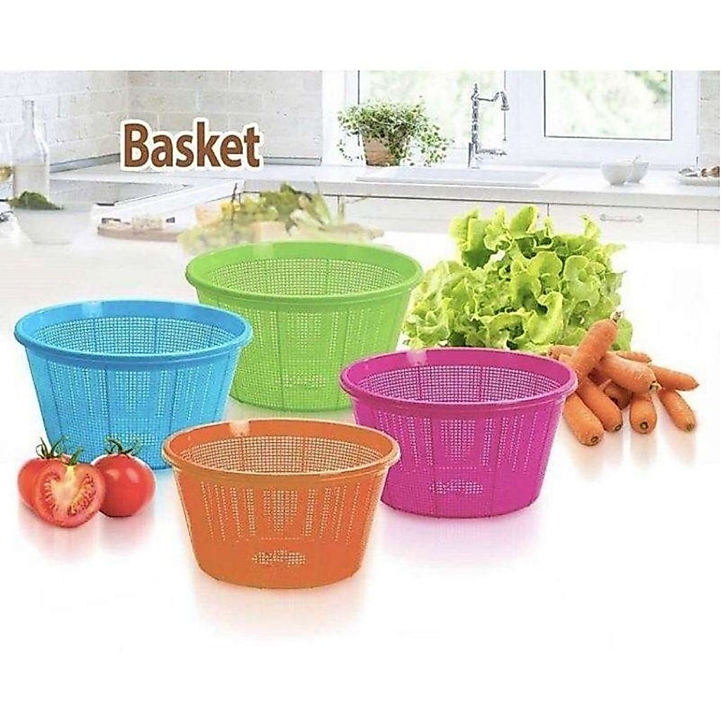 Bakul Plastik kecil/ Bakul Telur/ Bakul sayur/ Bakul cuci sayuran plastik diameter 21 cm
