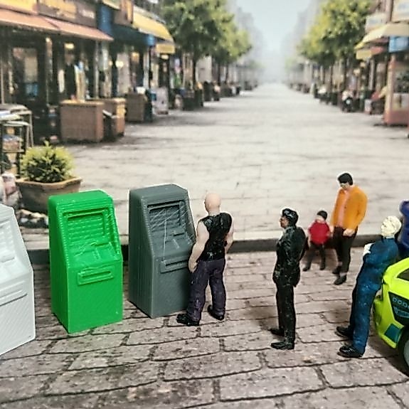 1/64 mesin ATM untuk diorama hotwheels tomica miniatur