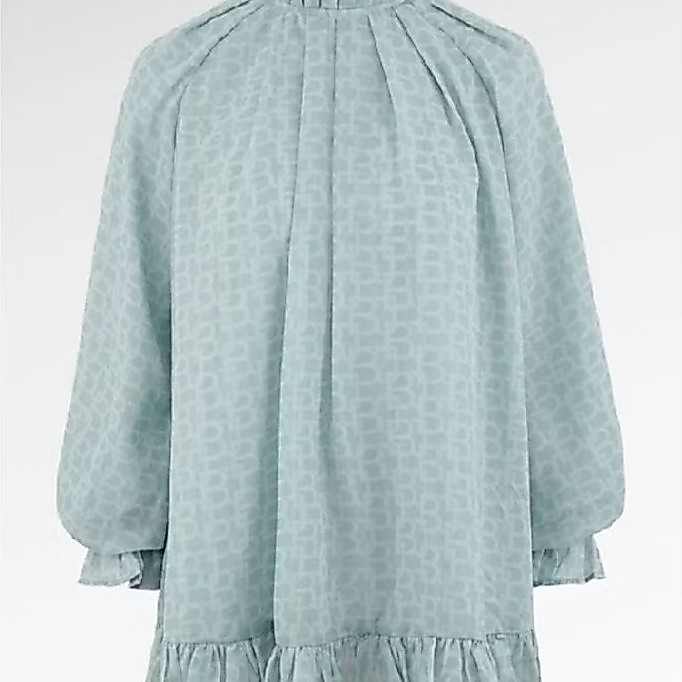 Benang Jarum - Monogram Ruffle Blouse Zellige