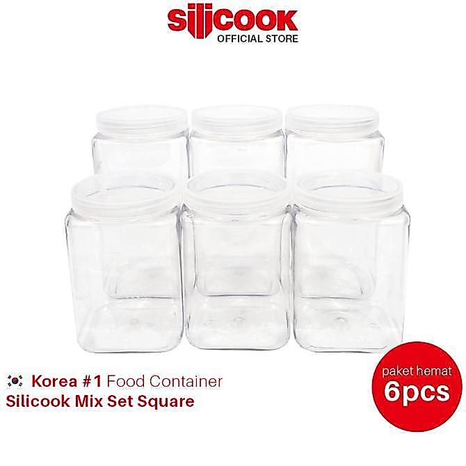 Silicook Mix Set Square (SQUARE 3x880ml + 3x640ml)
