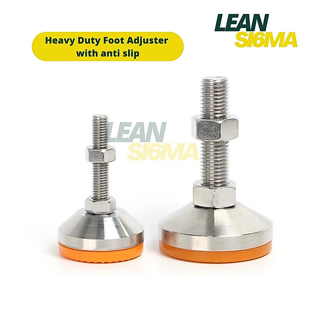 Heavy Duty Adjuster Foot With Anti Slip Kaki Meja Stainless Steel 304